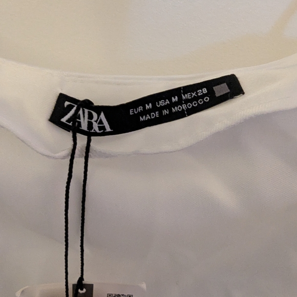 Zara White Blouse with Classic Collar - Picture 5 of 6